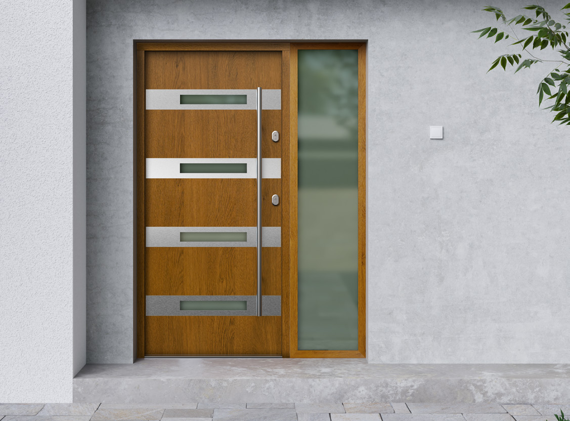 Gerda Berlin 4 entrance door in a warm Winchester finish