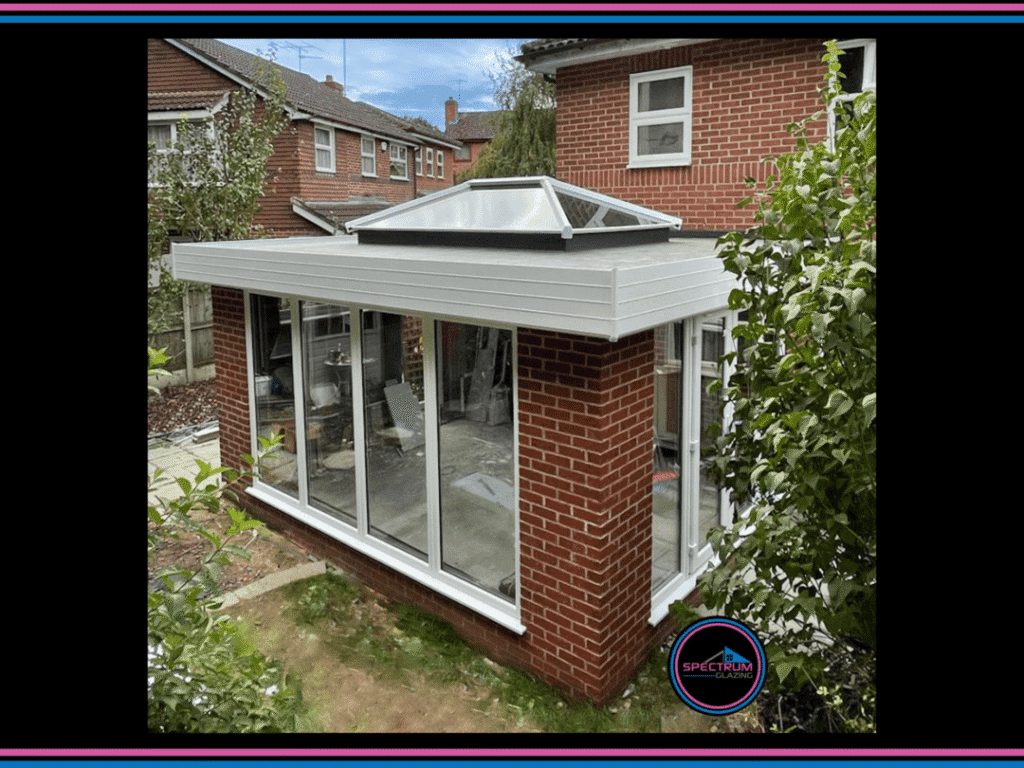 Flat Roof Orangery Extension in Colchester — a completed Spectrum Glazing installation.