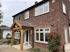 cream timber effect upvc windows fitted in Essex