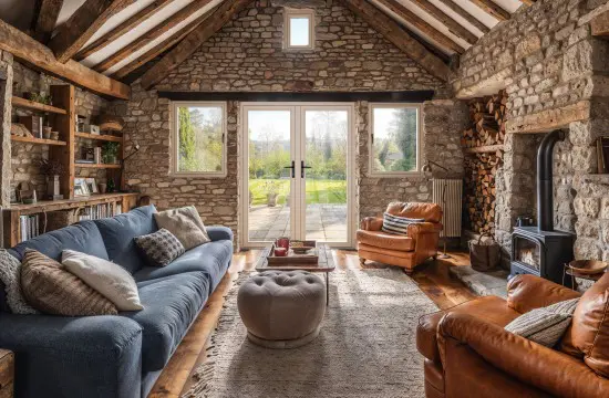Manufacturer inspiration: French doors and sidelights in cottage interior