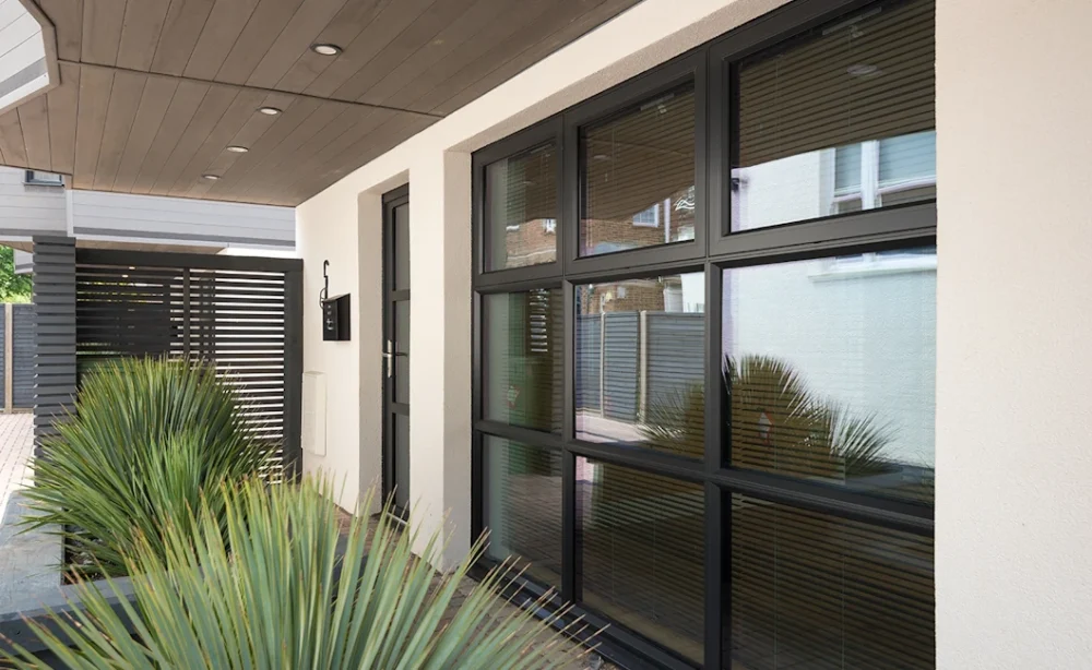 grey aluminium windows