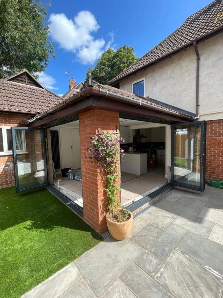 grey bifold doors fitted in essex