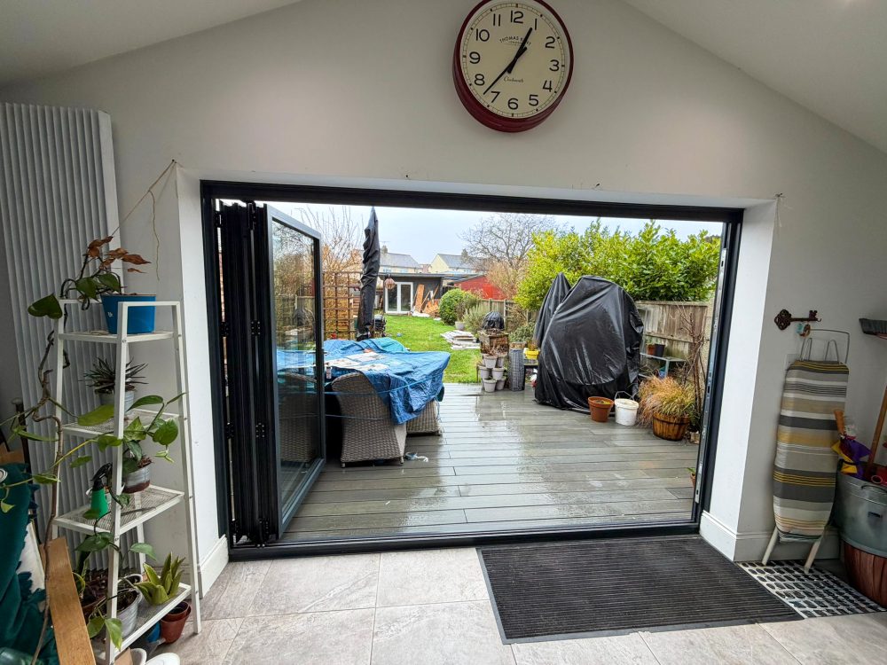Aluminium Anthracite Grey Bifold doors Colchester