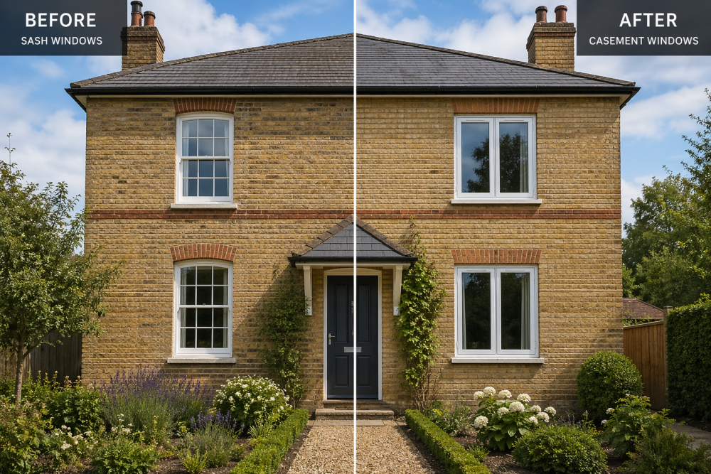 Changing sliding sash to casement windows