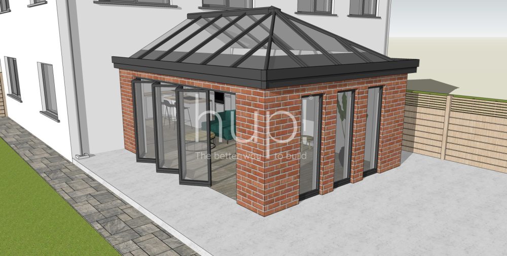 fast build brick built home extension