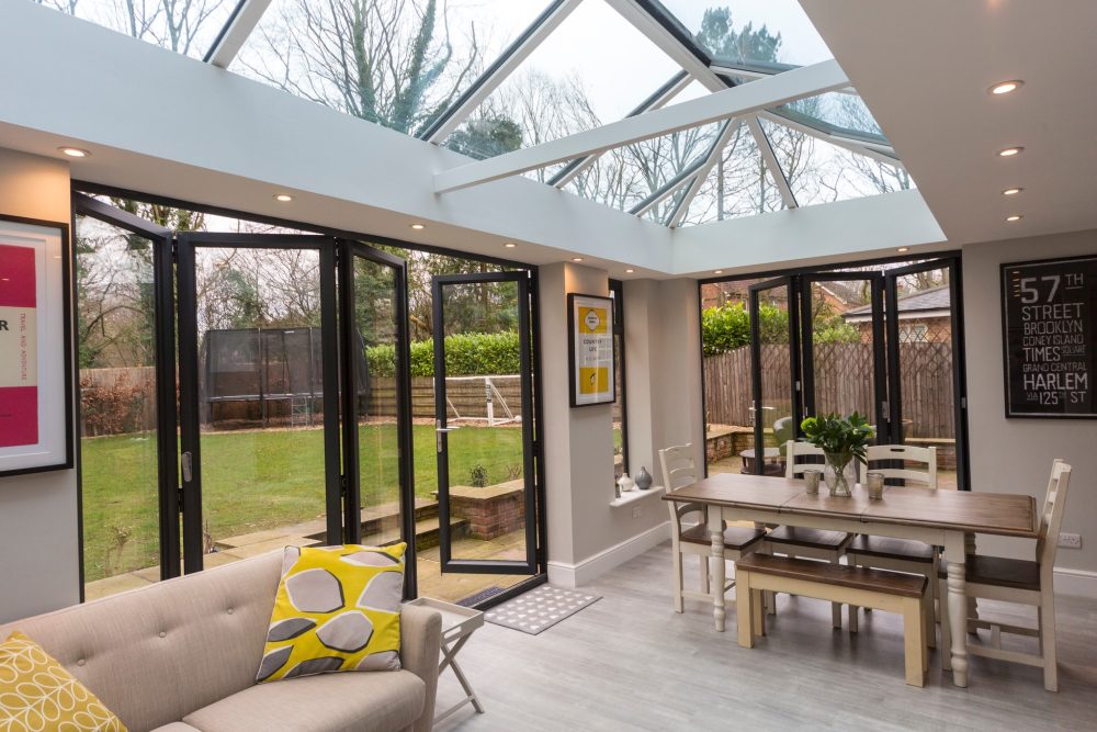 glass roofed extension essex