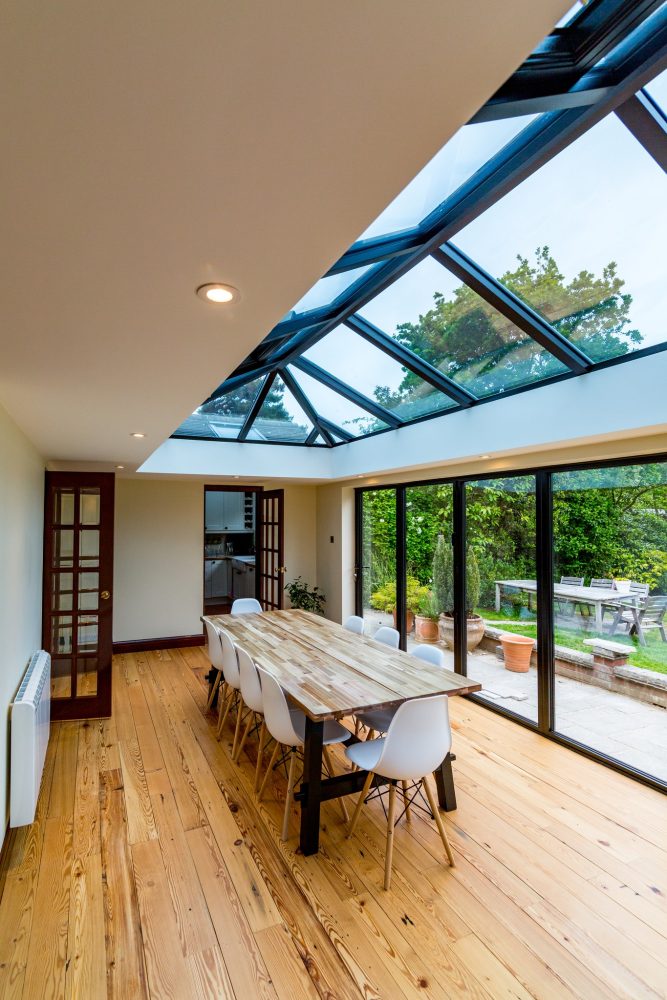 grey roof lantern extension