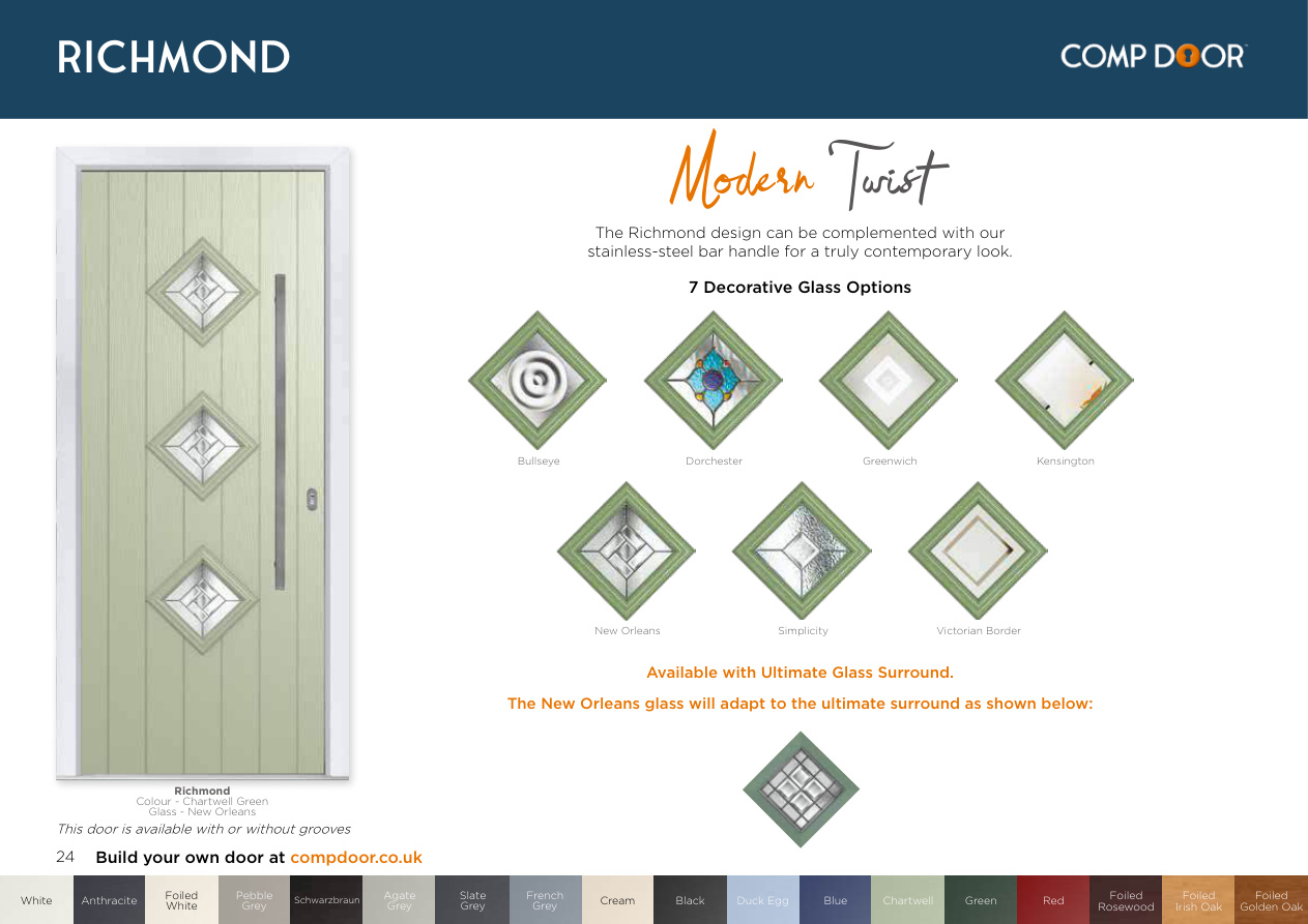 Richmond design and glazing options — June 2026 brochure