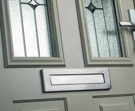 Standard curved glass surrounds on a grey Comp Door