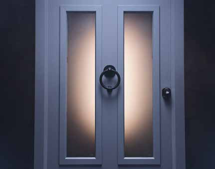 Slim Ultimate glass surrounds on a purple Comp Door